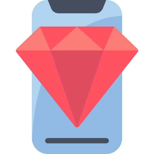 Diamond luxury entertainment mobile phone icon