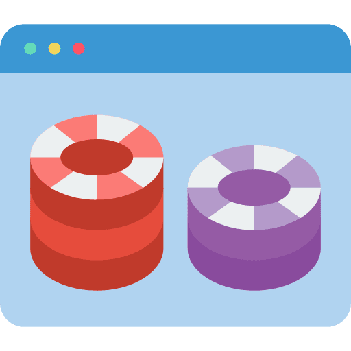 Poker chips online bet gambling icon