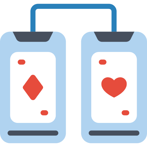 Poker game card phone online icon