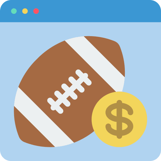 Rugby gambling bet money icon