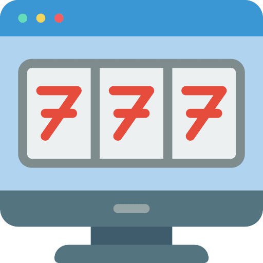 Slot machine computer poker online gambling icon