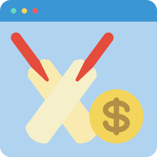 Cricket game coin sports icon
