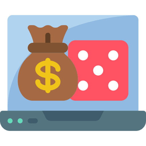 Dice gambling game dice icon