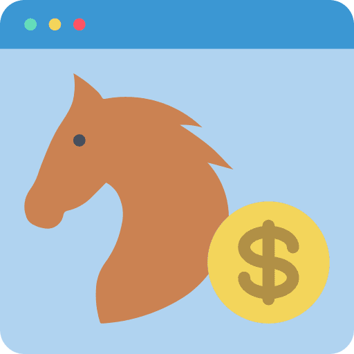 Horse entertainment dollar race icon