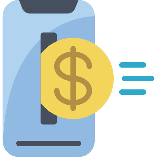 Online gambling smartphone coin online gambling icon