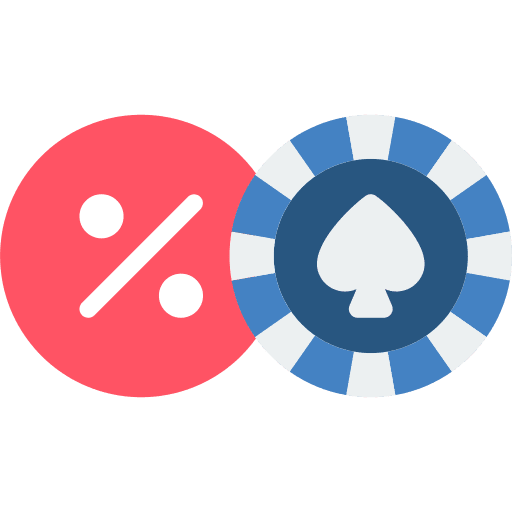 Poker chip fluctuation win winning icon