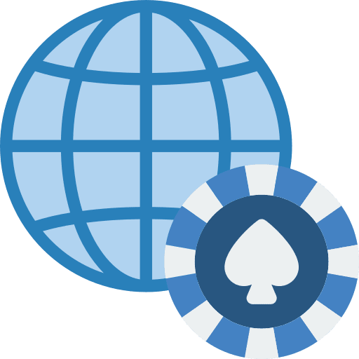 Poker chip web browser entertainment icon