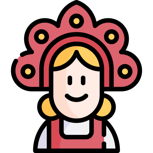 Russian female user blonde icon