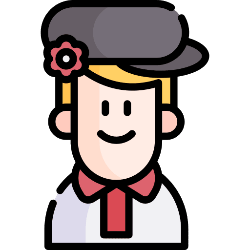 Russian people caucasian man icon