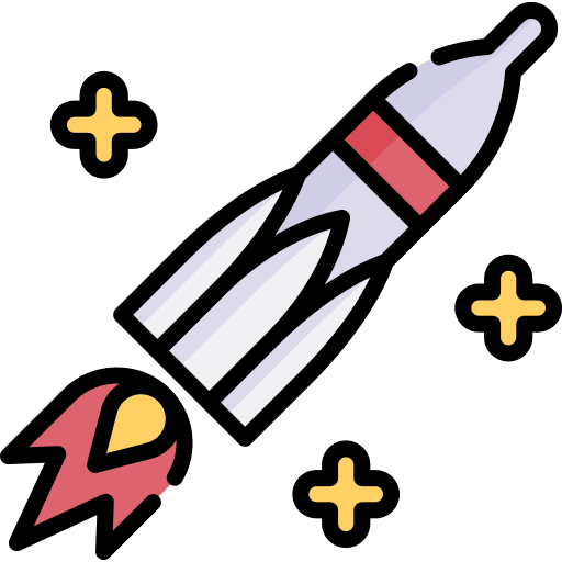 Rocket space shuttle launch spacecraft icon