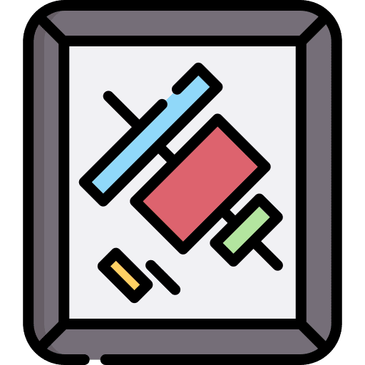 Suprematism frame art and design picture icon