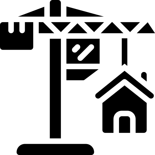 Crane hook real estate construction icon