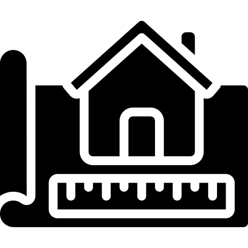 Technical drawing architecture and city plan measured icon