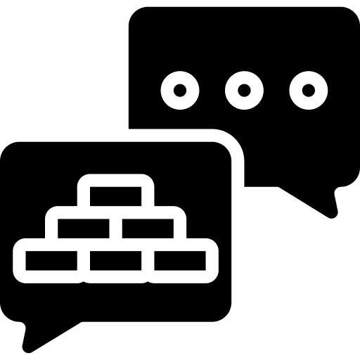Conversation chat construction consulting icon