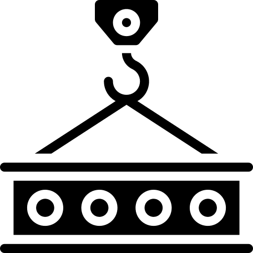 Girder crane lifting construction and tools icon