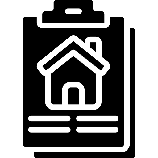 Clipboard house clipboard plan icon