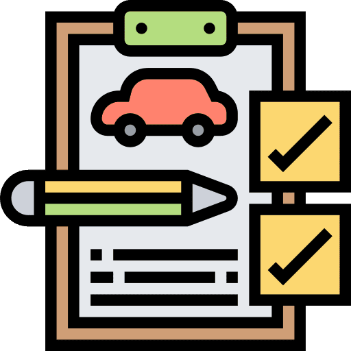 Diagnosis transportation checked diagnosis icon