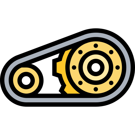 Drive belt transportation drive belt engine icon
