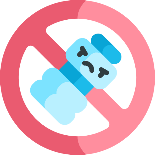 No plastic no plastic bottles ecology and environment forbidden icon