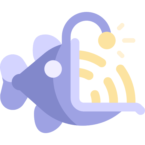 Anglerfish ocean sea life savage icon