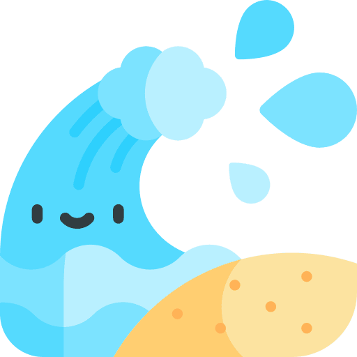 Beach water summer wave icon