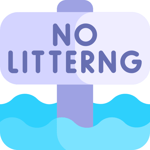 No littering ecology and environment ocean water icon