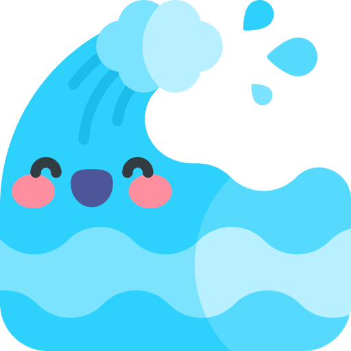 Wave ecology and environment water nature icon