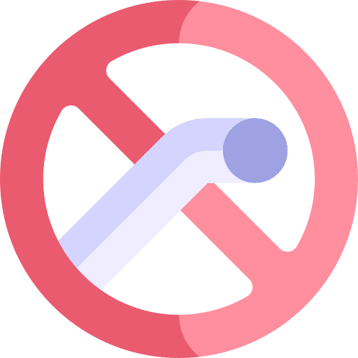 Straw no plastic forbidden ecology and environment icon