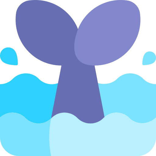 Whale mammal animals fish icon