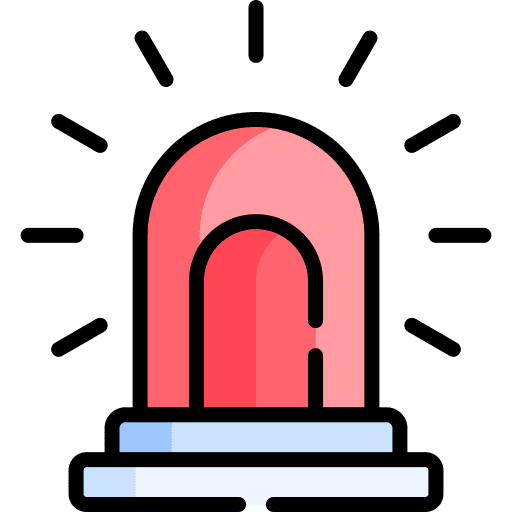 Alarm urgent danger light icon