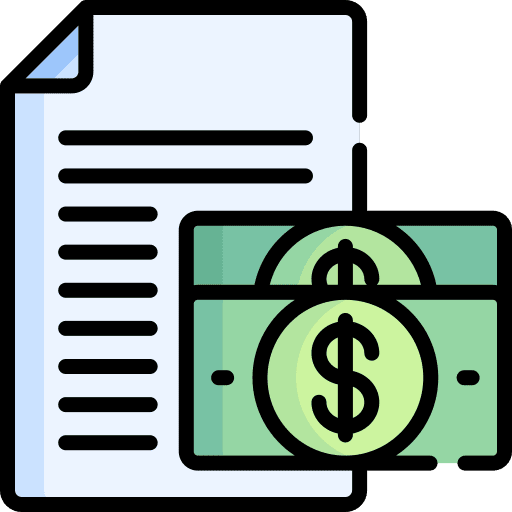 Fraudulent dollar symbol fraud documents icon