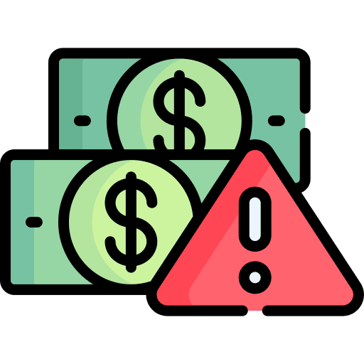 Illegal illegal money signaling icon