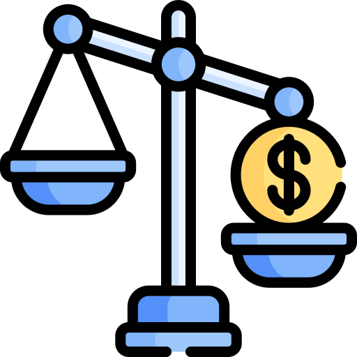 Law justice scale balance law icon