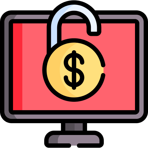Leakage data business and finance money icon