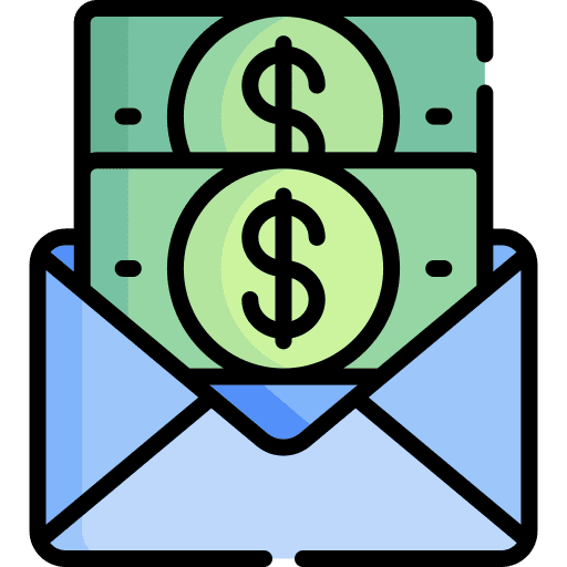 Bribe envelope corruption money icon