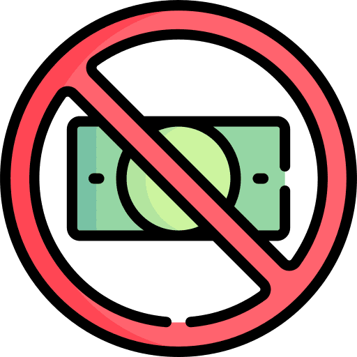 Corruption business and finance prohibition bull icon