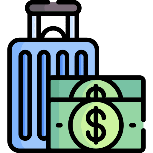 Money bag dollar business and finance briefcase icon