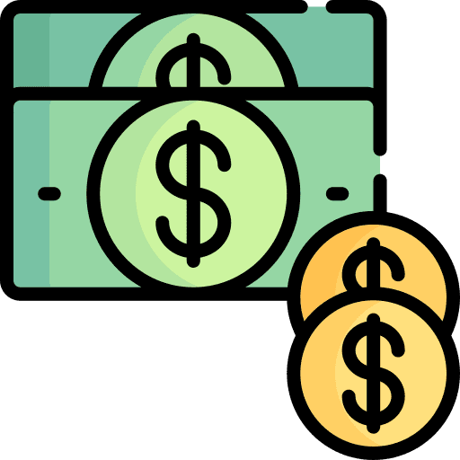 Money business and finance coins cash icon