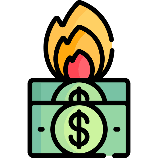 Money spend business and finance debt icon