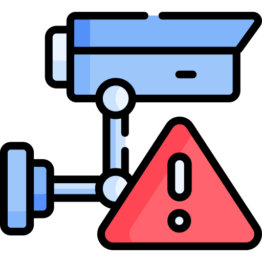 Cctv security protection technology icon
