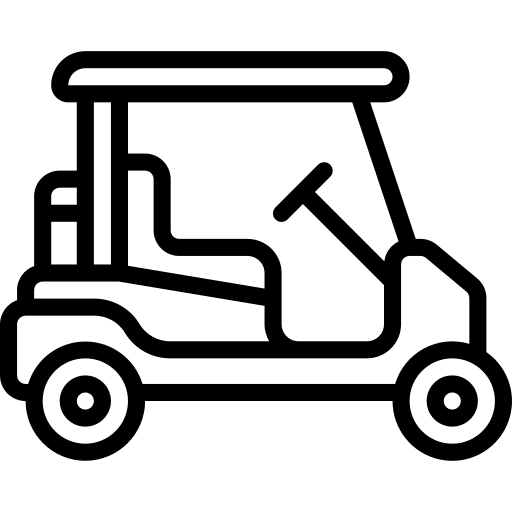 Golf cart car drive vehicle icon