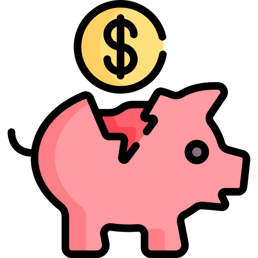 Piggy bank piggy bank cash box dollar icon