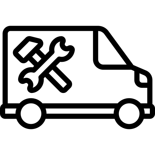 Van maintenance vehicle support icon