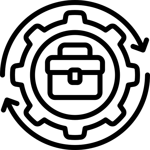 Business manufacturing gear business icon