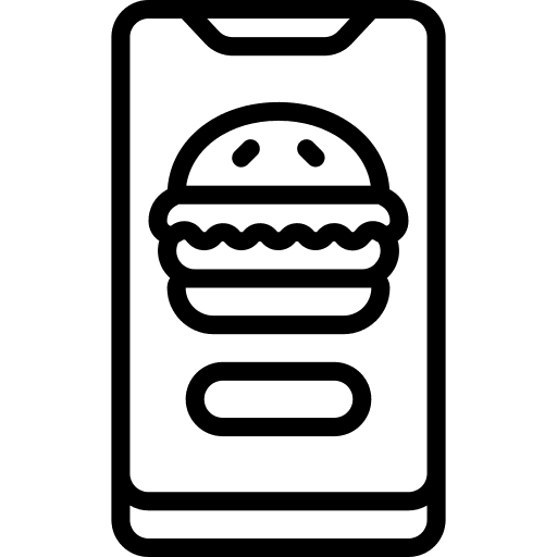 Smartphone food online order ordering icon