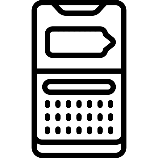 Smartphone mobile application communications message icon