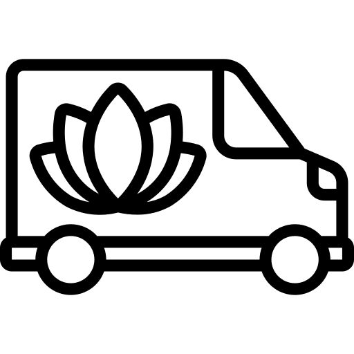 Van transportation service health icon