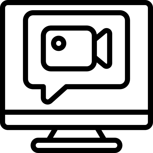 Video call communications videoconference class icon
