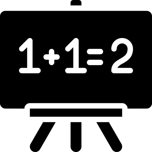Whiteboard lesson mathematics whiteboard icon