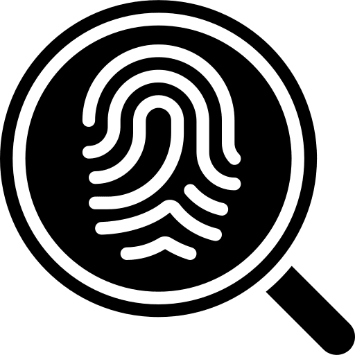 Criminology fingerprint criminology crime icon